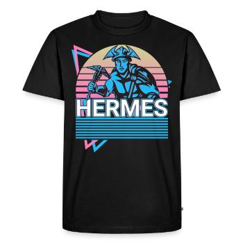 Hermès Dieu grec de la vitesse Gesch - T-shirt Premium bio Homme - noir - Devant - Nico (187cm)