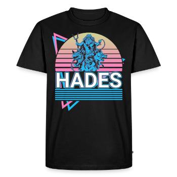 Hadès Don de Dieu Grec - T-shirt Premium bio Homme - noir - Devant - Nico (187cm)
