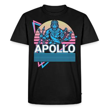 Apollon Don de Dieu Grec - T-shirt Premium bio Homme - noir - Devant - Nico (187cm)