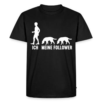 Moi et mes adeptes Chien Chien Chien Chiens - T-shirt Premium bio Homme - noir - Devant - Nico (187cm)