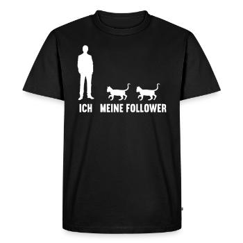 Me and my followers cat pussy kitten cats - Men's Premium Organic T-Shirt - black - Front - Nico (187cm)