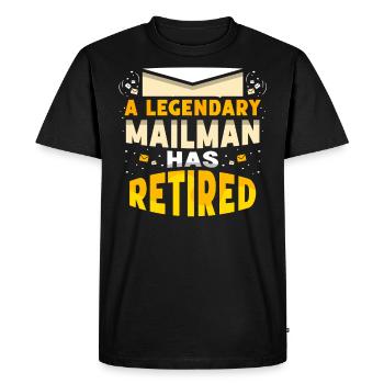 Un facteur légendaire à la retraite - T-shirt Premium bio Homme - noir - Devant - Nico (187cm)