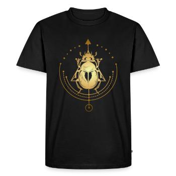 Saint Scarabée Egypte Géométrie Occultisme - T-shirt Premium bio Homme - noir - Devant - Nico (187cm)