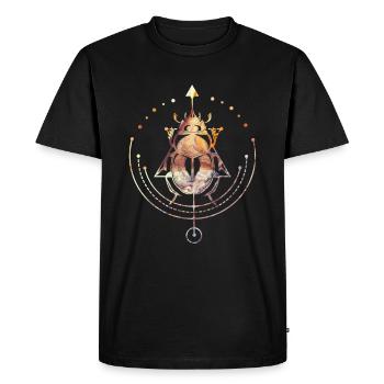 Sainte Scarabée Géométrie Occulte Égyptienne - T-shirt Premium bio Homme - noir - Devant - Nico (187cm)