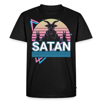 Baphomet Chèvre Satan Pentagramme Occulte Satanique - T-shirt Premium bio Homme - noir - Devant - Nico (187cm)