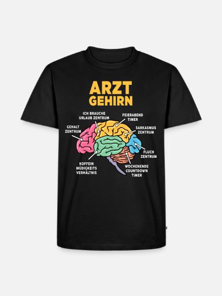 Arzt - Männer Premium Bio T-Shirt - Schwarz