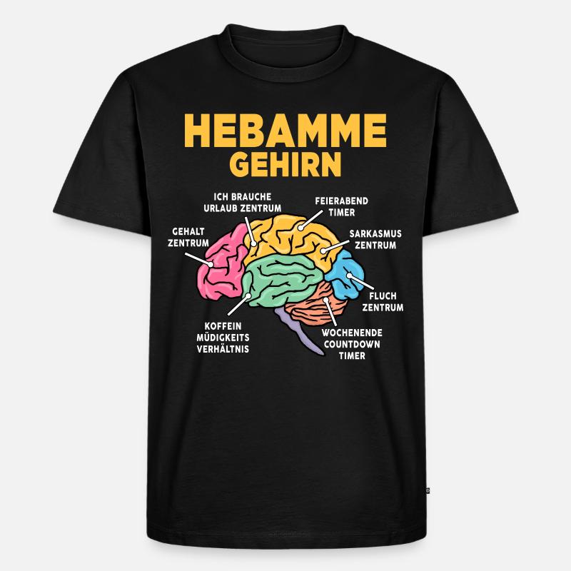 Hebamme - Männer Premium Bio T-Shirt - Schwarz