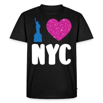 J’adore NYC New York City USA America travel - T-shirt Premium bio Homme - noir - Devant - Nico (187cm)