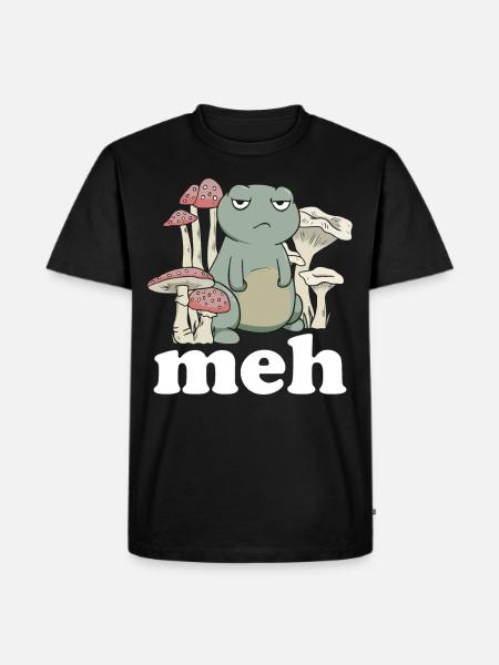 Funny Frog Meh Gift - Men's Premium Organic T-Shirt - black