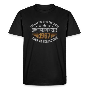 Legends are born in 1967 Born 1967 Birthday - Men's Premium Organic T-Shirt - black - Front - Nico (187cm)