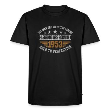 Les légendes naissent en 1953 naissance 1953 anniversaire - T-shirt Premium bio Homme - noir - Devant - Nico (187cm)