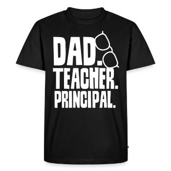 Père Enseignant Principal Papa Homeschool Fête des Pères - T-shirt Premium bio Homme - noir - Devant - Nico (187cm)