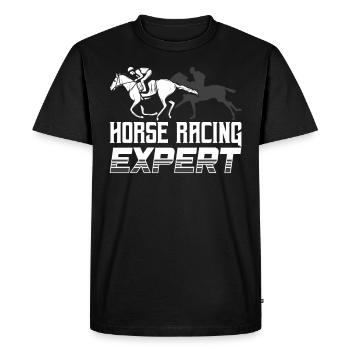 Expert pour les chevaux de course de chevaux Hippodrome Chevaux - T-shirt Premium bio Homme - noir - Devant - Nico (187cm)