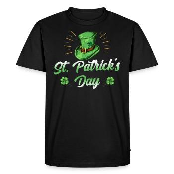 Saint-Patrick irlandais Fête de la Saint-Patrick Irlande - T-shirt Premium bio Homme - noir - Devant - Nico (187cm)