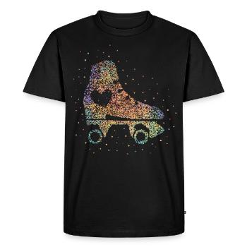 Patins à roulettes Patins à roulettes Patinage artistique à roulettes - T-shirt Premium bio Homme - noir - Devant - Nico (187cm)