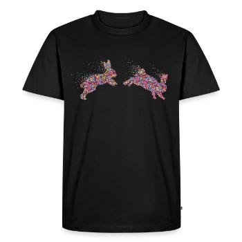 Lapin Lapin Lapin Nain Lapin - T-shirt Premium bio Homme - noir - Devant - Nico (187cm)