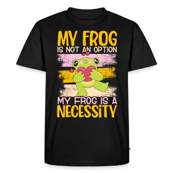 My frog is not an option My frog is a - Men's Premium Organic T-Shirt - black - Front - Nico (187cm)
