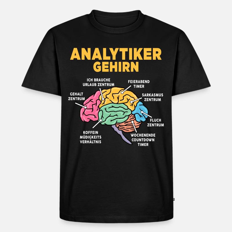 Analytiker - Männer Premium Bio T-Shirt - Schwarz
