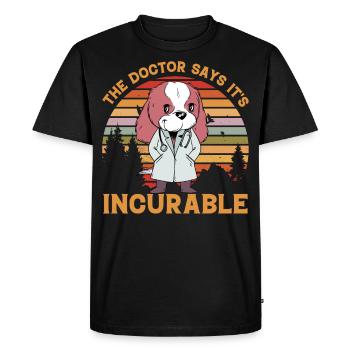 Le Docteur dit que c’est incurable - T-shirt Premium bio Homme - noir - Devant - Nico (187cm)