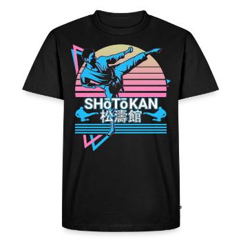 Shotokan Karaté Arts Martiaux Japonais Rétro - T-shirt Premium bio Homme - noir - Devant - Nico (187cm)