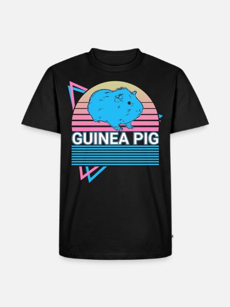 Guinea Pig Retro - Men's Premium Organic T-Shirt - black