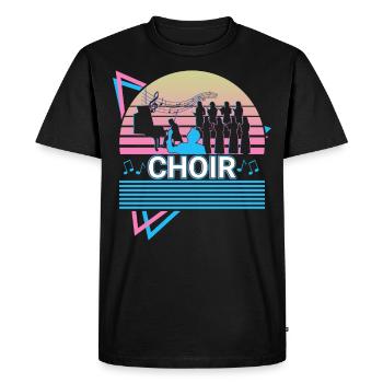 Chant choral rétro - T-shirt Premium bio Homme - noir - Devant - Nico (187cm)