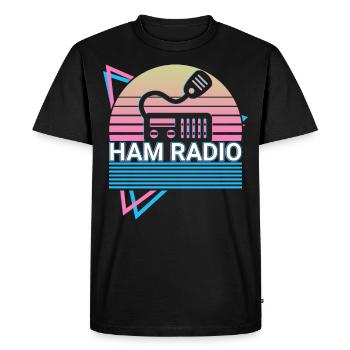 Amateur Radio Amateur Radio Retro - Men's Premium Organic T-Shirt - black - Front - Nico (187cm)