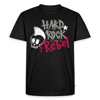 Hard Rock Rebell Grunge Musique Rétro - T-shirt Premium bio Homme - noir - Devant - Nico (187cm)