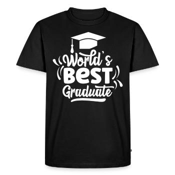 World's Best Graduate Graduation Party Graduates - Men's Premium Organic T-Shirt - black - Front - Nico (187cm)