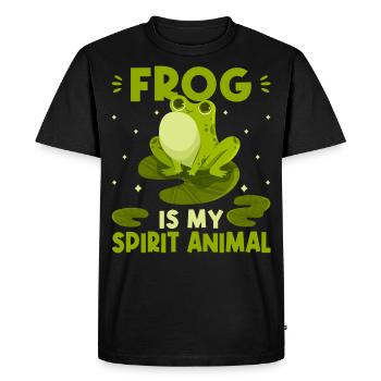 Funny frog is my spirit animal kawaii frog - Men's Premium Organic T-Shirt - black - Front - Nico (187cm)