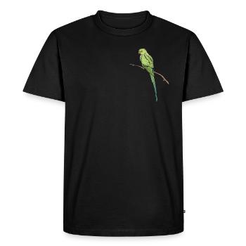 Perruche à collier I Alexander Parakeet Motif pour - T-shirt Premium bio Homme - noir - Devant - Nico (187cm)
