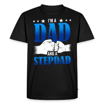 Je suis un père et un beau-père beau-père - T-shirt Premium bio Homme - noir - Devant - Nico (187cm)