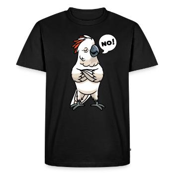 Cacatoès des Moluques têtu Pas d’oiseau cacatoès - T-shirt Premium bio Homme - noir - Devant - Nico (187cm)