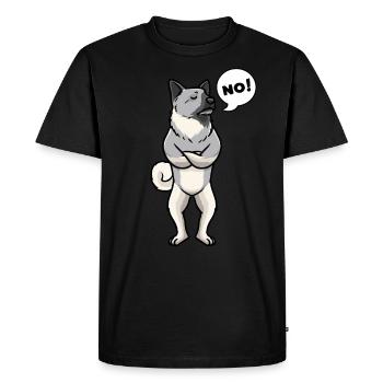 Chien d’orignal norvégien têtu Chien gris - T-shirt Premium bio Homme - noir - Devant - Nico (187cm)