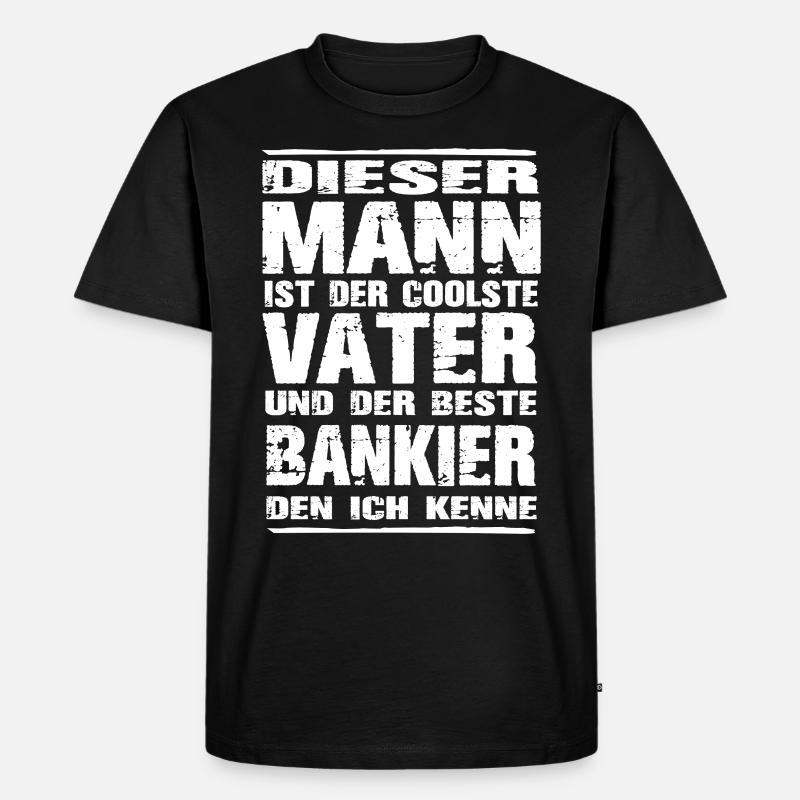 Bankier - Männer Premium Bio T-Shirt - Schwarz
