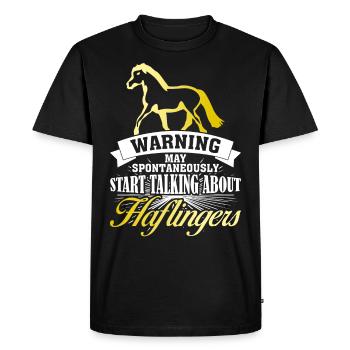 Haflinger disant blague Haflinger - T-shirt Premium bio Homme - noir - Devant - Nico (187cm)