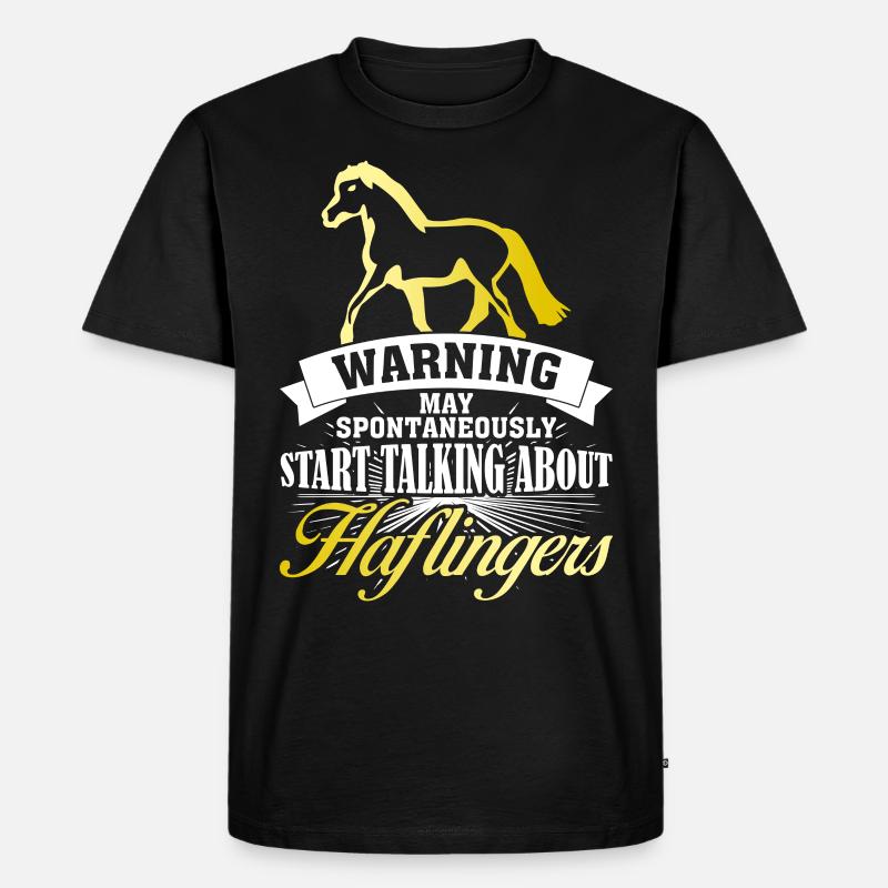 Haflinger Spruch Witz Haflingers - Männer Premium Bio T-Shirt - Schwarz