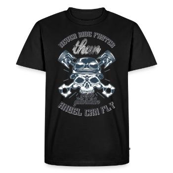 Bikers Anges Gardiens - T-shirt Premium bio Homme - noir - Devant - Nico (187cm)