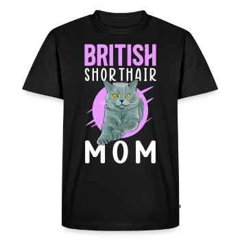 British Shorthair Mom Cadeau British Shorthair - T-shirt Premium bio Homme - noir - Devant - Nico (187cm)