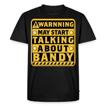 L’avertissement peut commencer à parler de Bandy - T-shirt Premium bio Homme - noir - Devant - Nico (187cm)
