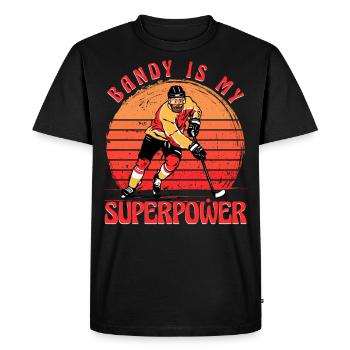 Bandy est mon superpouvoir - T-shirt Premium bio Homme - noir - Devant - Nico (187cm)
