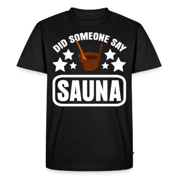 Sauna Dicton Sauniste Saunas Sauna - T-shirt Premium bio Homme - noir - Devant - Nico (187cm)