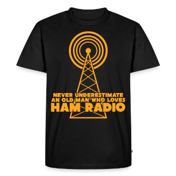 Amateur Radio Amateur Radio Radio - Men's Premium Organic T-Shirt - black - Front - Nico (187cm)