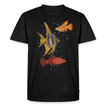 Aquarium Aquarium Aquarium Amateurs de poissons - T-shirt Premium bio Homme - noir - Devant - Nico (187cm)