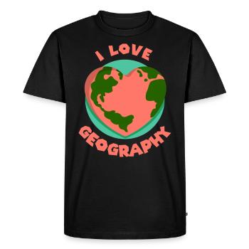 J’aime la géographie profession géographie géographie géographie - T-shirt Premium bio Homme - noir - Devant - Nico (187cm)