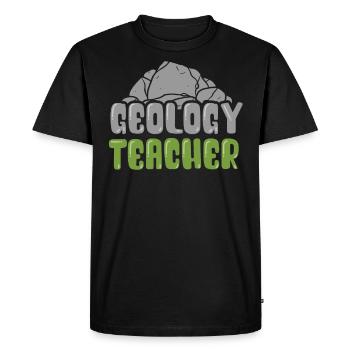Geology teacher Teacher Geologist Geology Profession - Men's Premium Organic T-Shirt - black - Front - Nico (187cm)