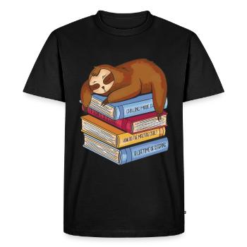 Livres paresseux Animal Motif Cadeau Dire Animaux - T-shirt Premium bio Homme - noir - Devant - Nico (187cm)