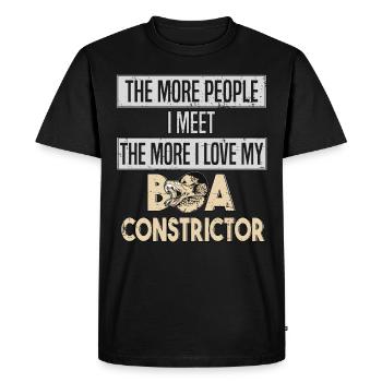 Boa Constrictor Serpent Amour - T-shirt Premium bio Homme - noir - Devant - Nico (187cm)