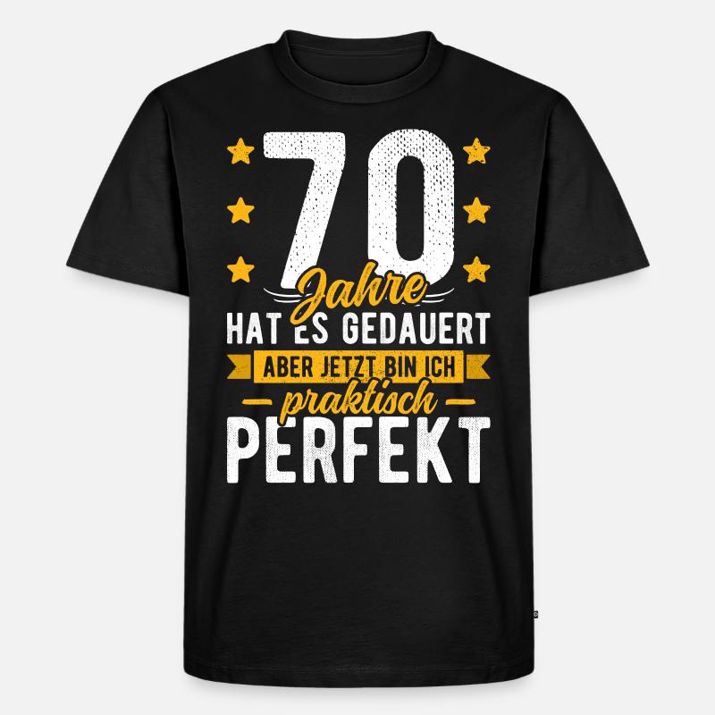 70 Geburtstag Mann 70er 70ter Ich bin 70 Jahre alt - Männer Premium Bio T-Shirt - Schwarz