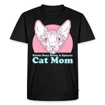 Sphynx Mom | Cat Mom Cat Owner Gift - Men's Premium Organic T-Shirt - black - Front - Nico (187cm)